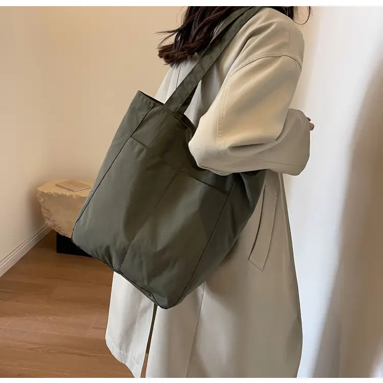 Women's Green Waterproof Nylon Tote Bag — feature 32