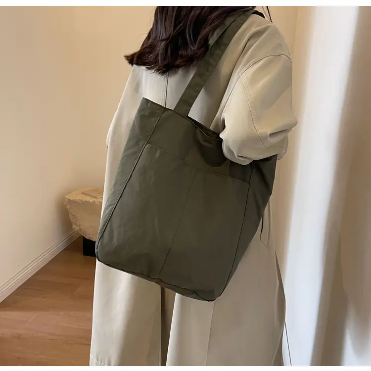 Women's Green Waterproof Nylon Tote Bag — feature 33