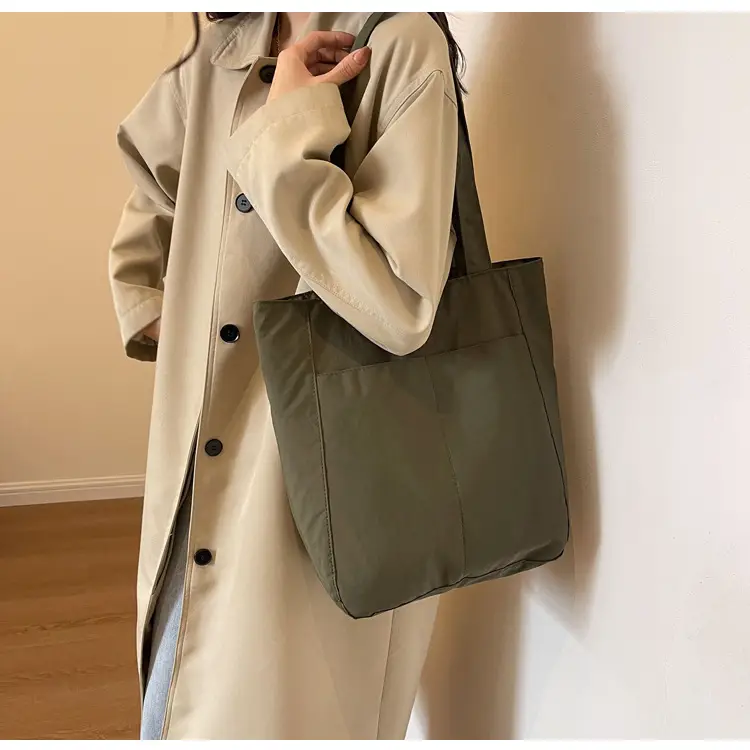 Women's Green Waterproof Nylon Tote Bag — feature 34