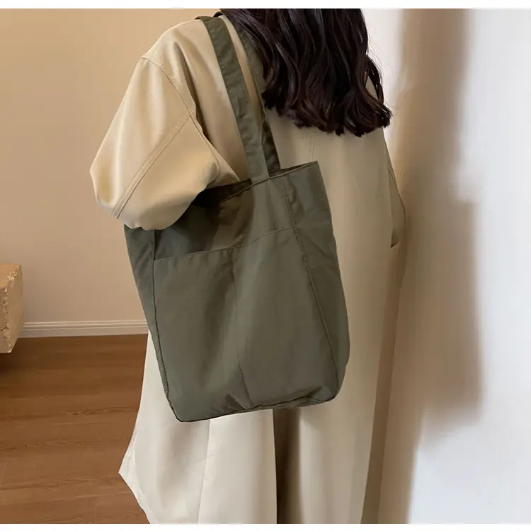 Women's Green Waterproof Nylon Tote Bag — feature 35
