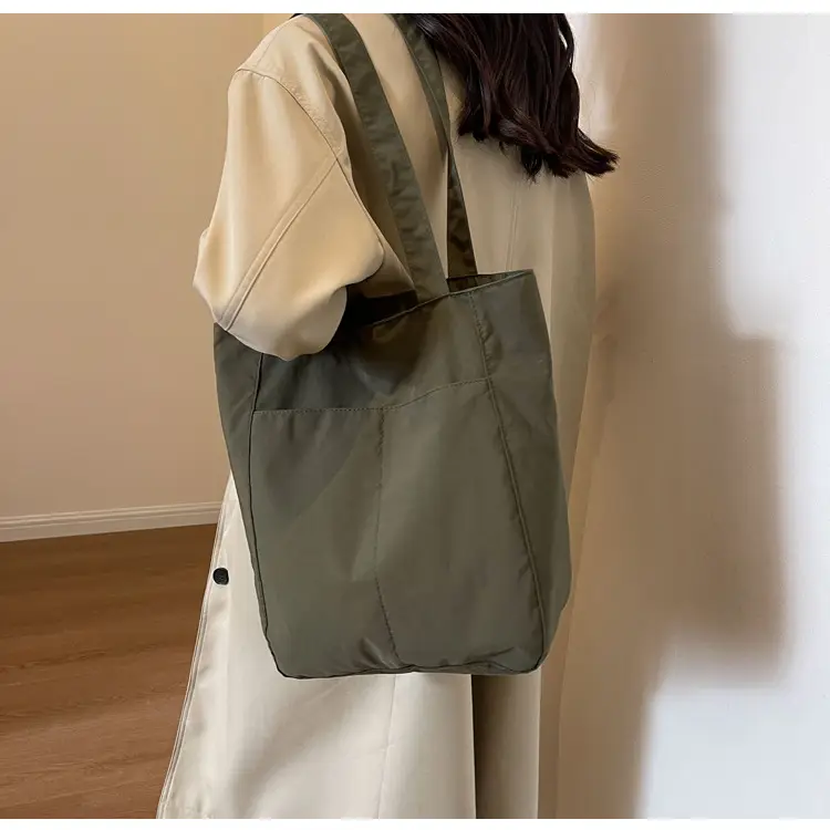 Women's Green Waterproof Nylon Tote Bag — feature 37
