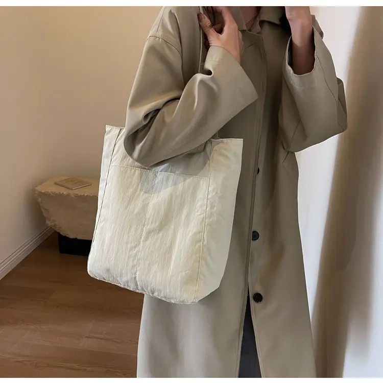Women's Green Waterproof Nylon Tote Bag — feature 38