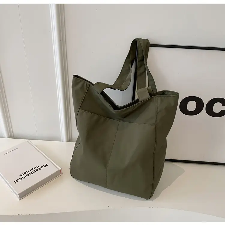 Women's Green Waterproof Nylon Tote Bag — feature 48