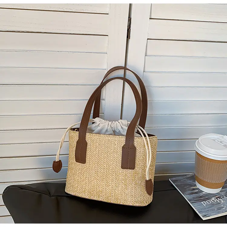 Women Straw Woven Shoulder Bag Summer Casual New Arrival - Image 3