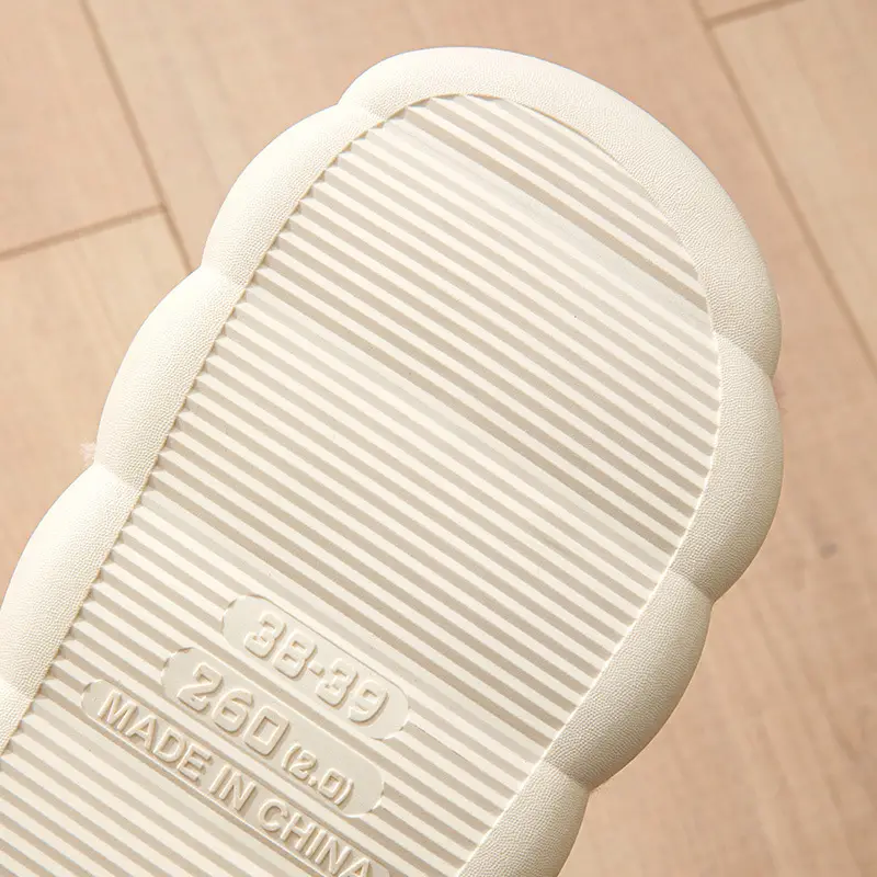 Big mouth cotton slippers women's winter covered heel indoor home warm outdoor wear cute thick bottom plush cotton shoes men's winter