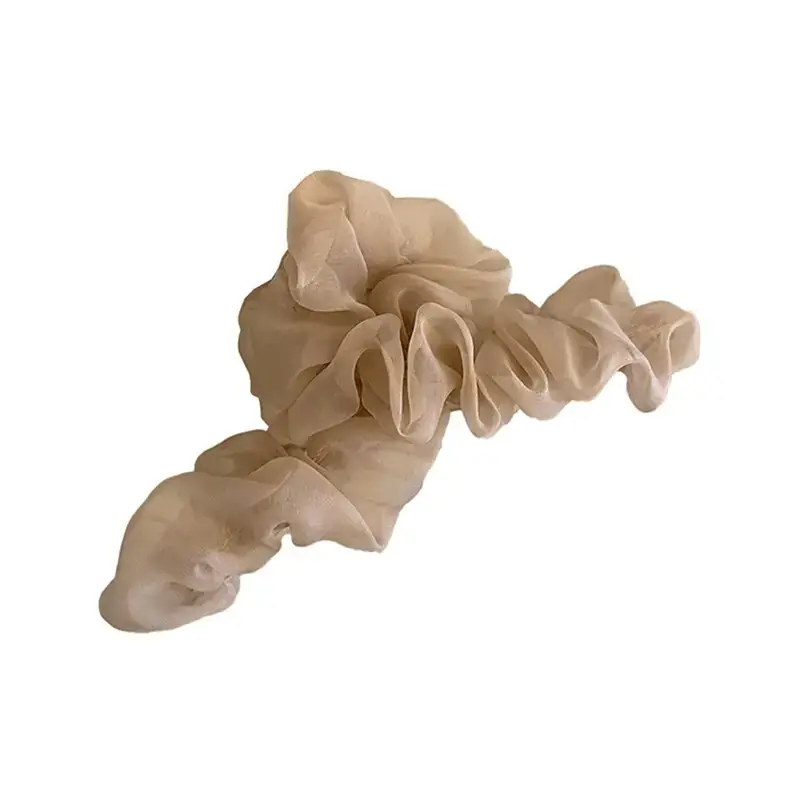 Korean Style Pleated Mesh Hair Clip Large Shark - Image 9