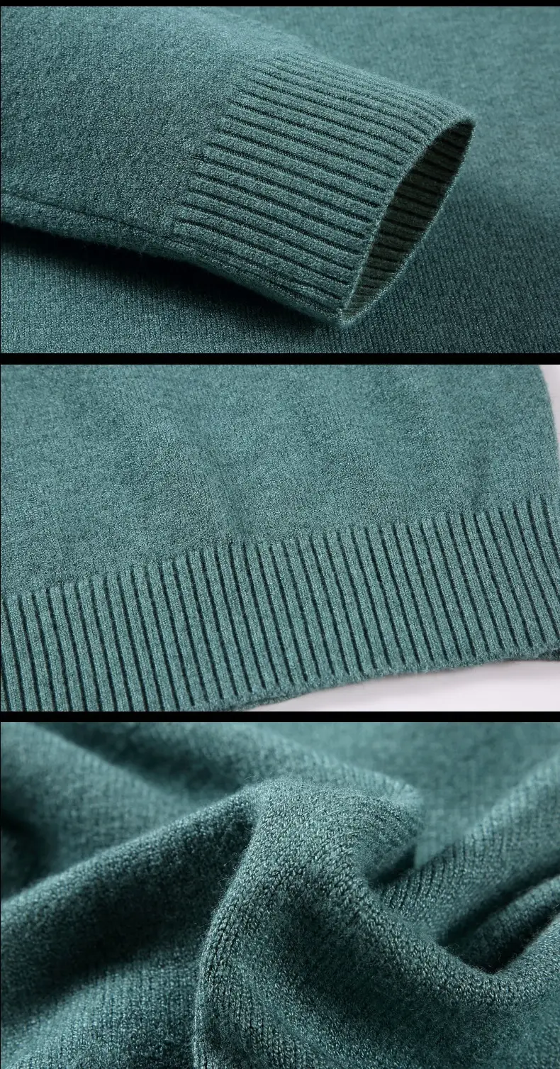 Winter Men's Grey Turtleneck Sweater Solid Color — feature 20