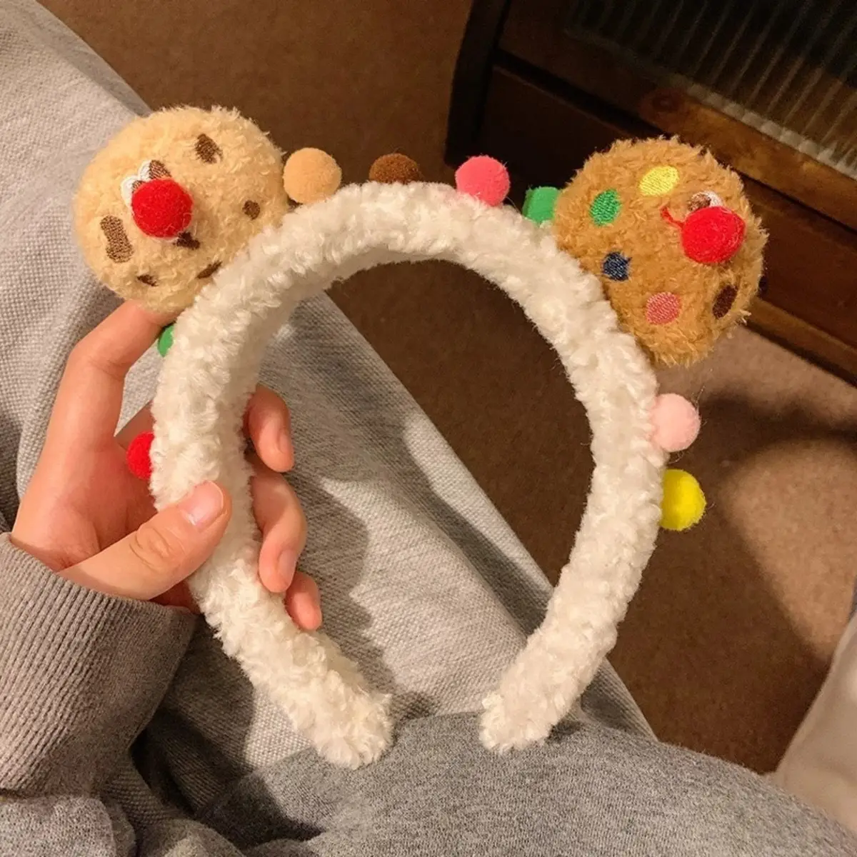 Sweet Cookie Face Mask Headband for Girls Wide Bristle Hair Accessory - Image 7