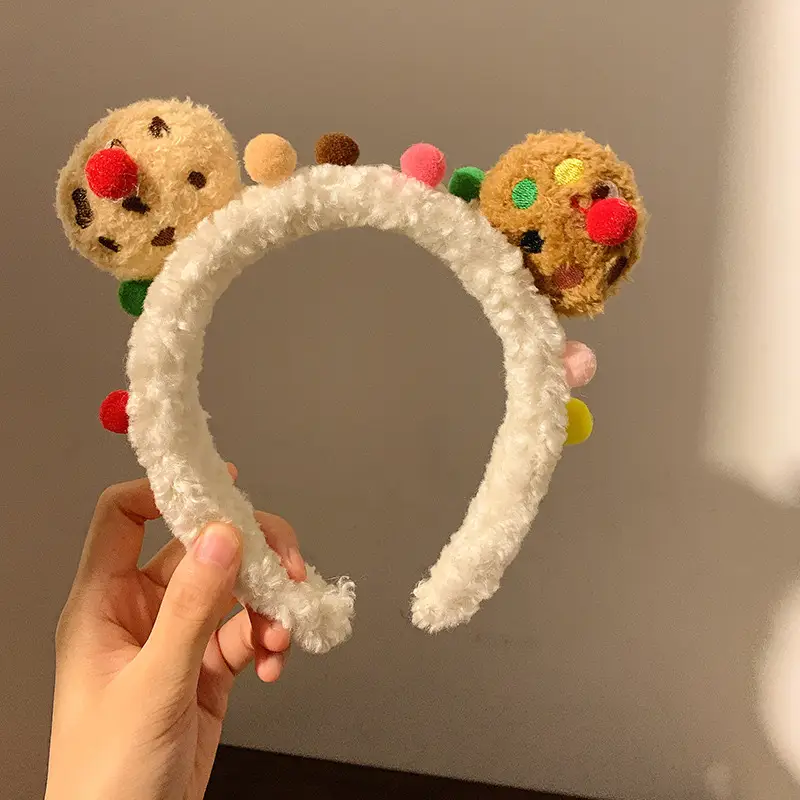 Sweet Cookie Face Mask Headband for Girls Wide Bristle Hair Accessory - Image 2