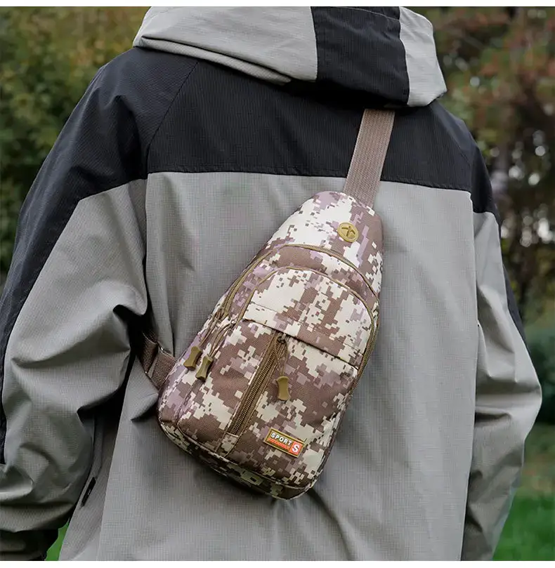 Men's Digital Print Messenger Bag High Capacity Sports Casual — feature 12