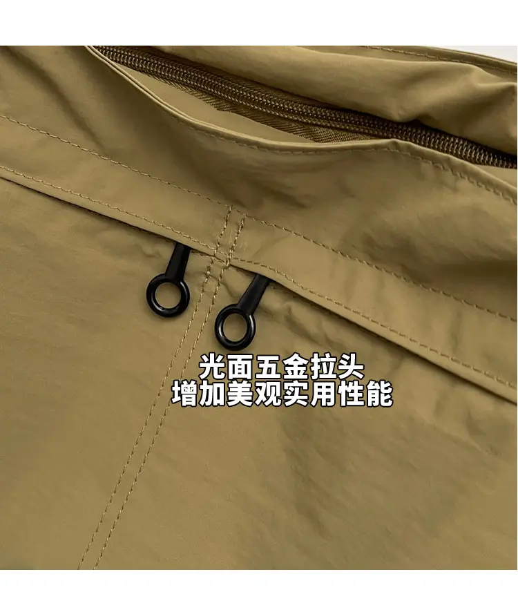 Waterproof Nylon Messenger Bag Olive Green Large Capacity — feature 6