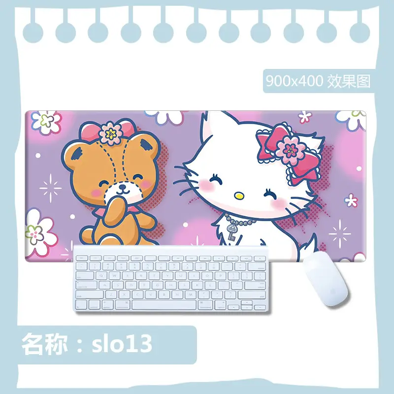 Sanrio Mouse Pad Kuromi Keyboard Anti-Slip Mat Cinnamoroll Female Study Desk Mat Computer Desk Cartoon Large Size - Image 12