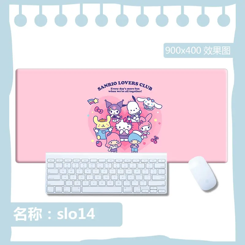 Sanrio Mouse Pad Kuromi Keyboard Anti-Slip Mat Cinnamoroll Female Study Desk Mat Computer Desk Cartoon Large Size - Image 13