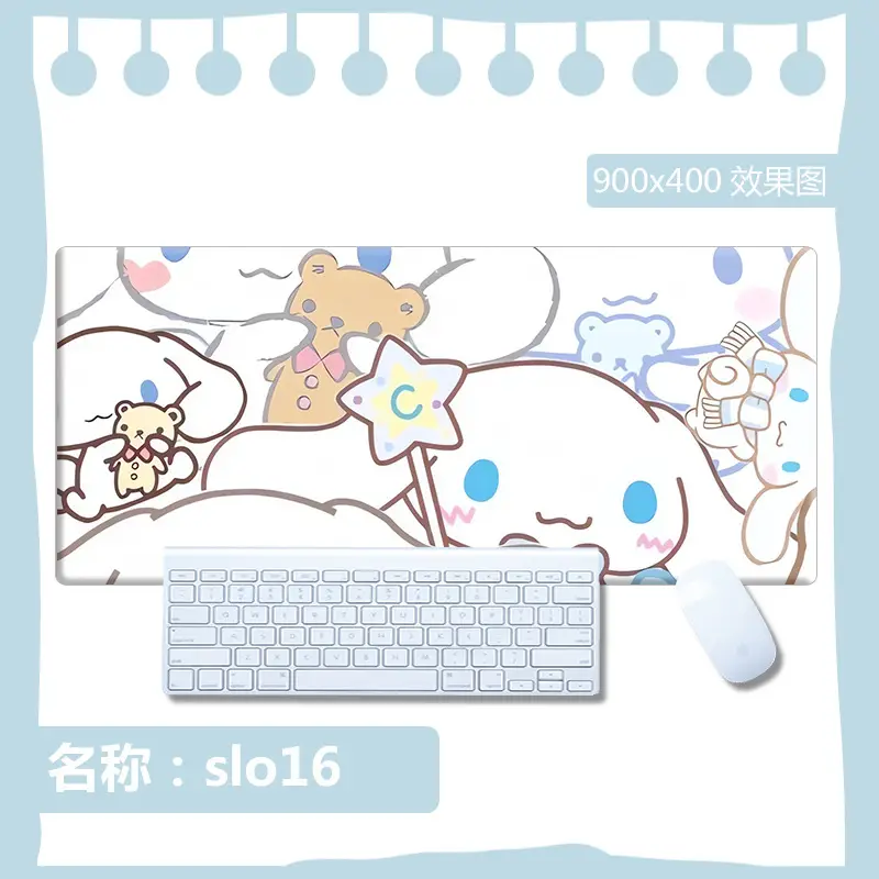 Sanrio Mouse Pad Kuromi Keyboard Anti-Slip Mat Cinnamoroll Female Study Desk Mat Computer Desk Cartoon Large Size - Image 15