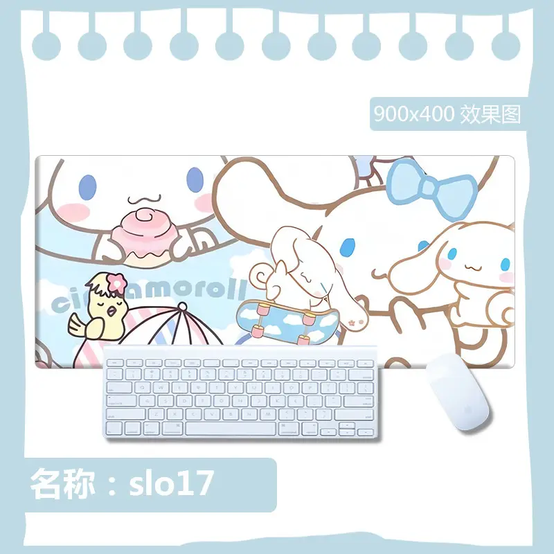 Sanrio Mouse Pad Kuromi Keyboard Anti-Slip Mat Cinnamoroll Female Study Desk Mat Computer Desk Cartoon Large Size - Image 16