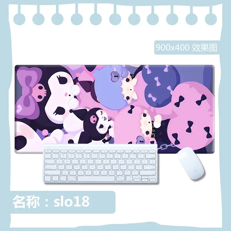 Sanrio Mouse Pad Kuromi Keyboard Anti-Slip Mat Cinnamoroll Female Study Desk Mat Computer Desk Cartoon Large Size - Image 17