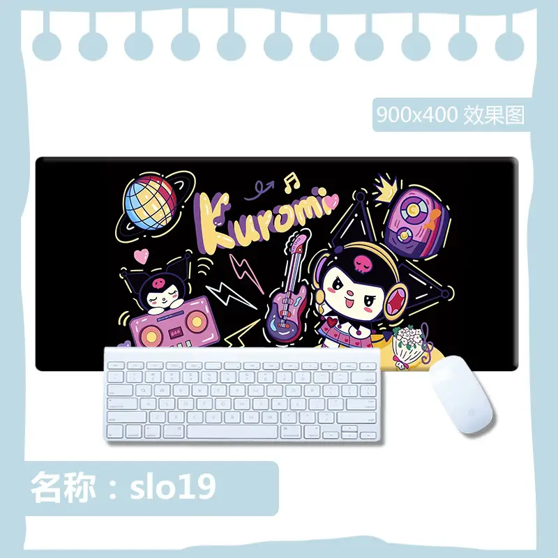 Sanrio Mouse Pad Kuromi Keyboard Anti-Slip Mat Cinnamoroll Female Study Desk Mat Computer Desk Cartoon Large Size - Image 18