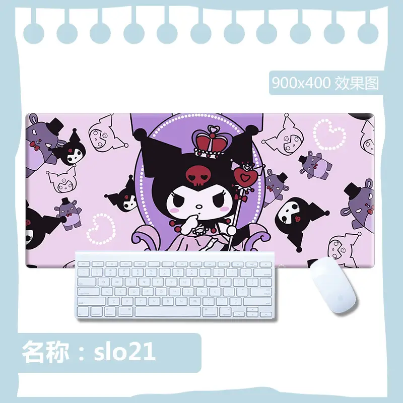 Sanrio Mouse Pad Kuromi Keyboard Anti-Slip Mat Cinnamoroll Female Study Desk Mat Computer Desk Cartoon Large Size - Image 19