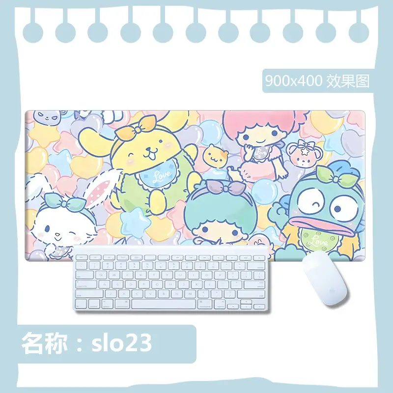 Sanrio Mouse Pad Kuromi Keyboard Anti-Slip Mat Cinnamoroll Female Study Desk Mat Computer Desk Cartoon Large Size - Image 21