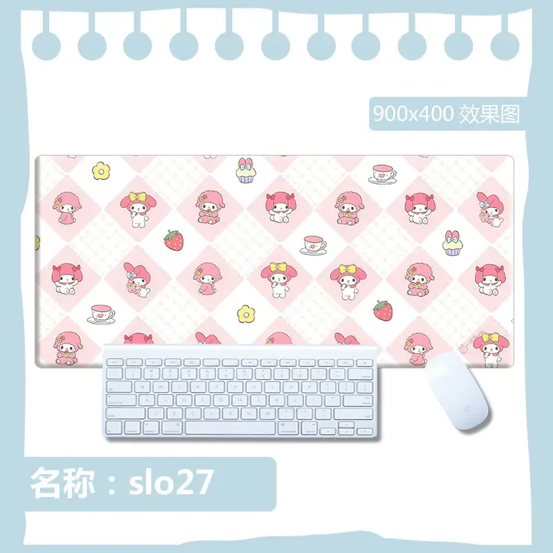 Sanrio Mouse Pad Kuromi Keyboard Anti-Slip Mat Cinnamoroll Female Study Desk Mat Computer Desk Cartoon Large Size - Image 25