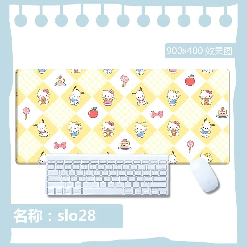 Sanrio Mouse Pad Kuromi Keyboard Anti-Slip Mat Cinnamoroll Female Study Desk Mat Computer Desk Cartoon Large Size - Image 26