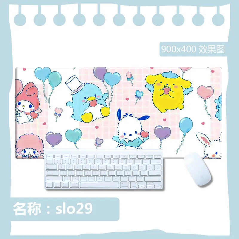 Sanrio Mouse Pad Kuromi Keyboard Anti-Slip Mat Cinnamoroll Female Study Desk Mat Computer Desk Cartoon Large Size - Image 27