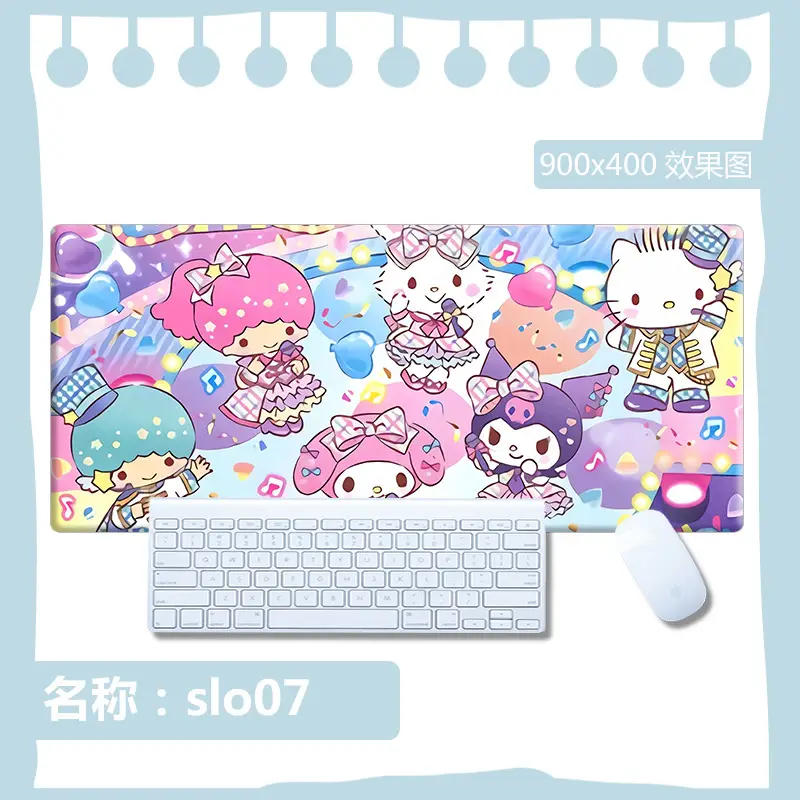 Sanrio Mouse Pad Kuromi Keyboard Anti-Slip Mat Cinnamoroll Female Study Desk Mat Computer Desk Cartoon Large Size - Image 6