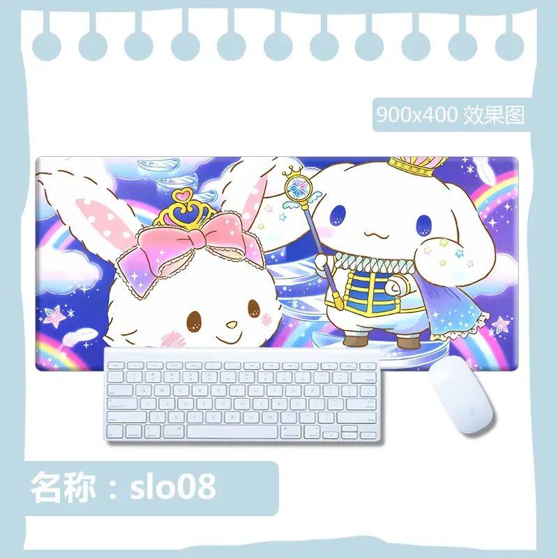 Sanrio Mouse Pad Kuromi Keyboard Anti-Slip Mat Cinnamoroll Female Study Desk Mat Computer Desk Cartoon Large Size - Image 7