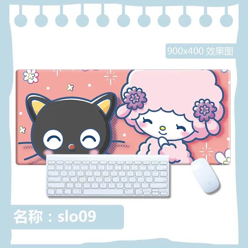 Sanrio Mouse Pad Kuromi Keyboard Anti-Slip Mat Cinnamoroll Female Study Desk Mat Computer Desk Cartoon Large Size - Image 8