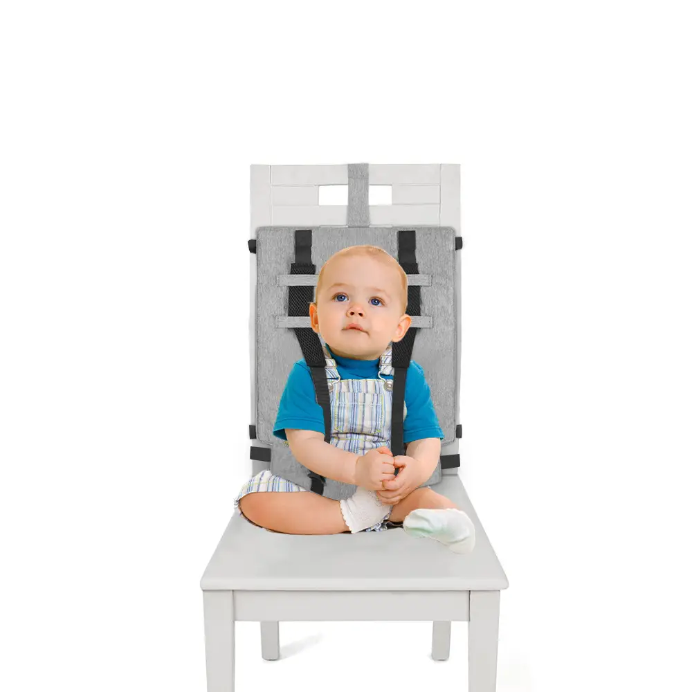Folding Baby Dining Chair Bag Grey Safety Strap - Image 4