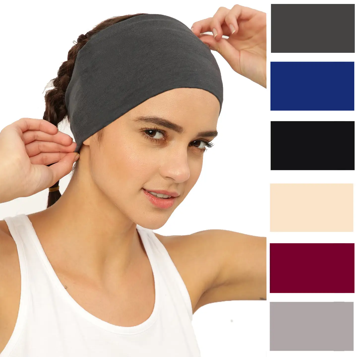 Women's Retro Sweat-Absorbent Headband with Elastic Band - Image 16