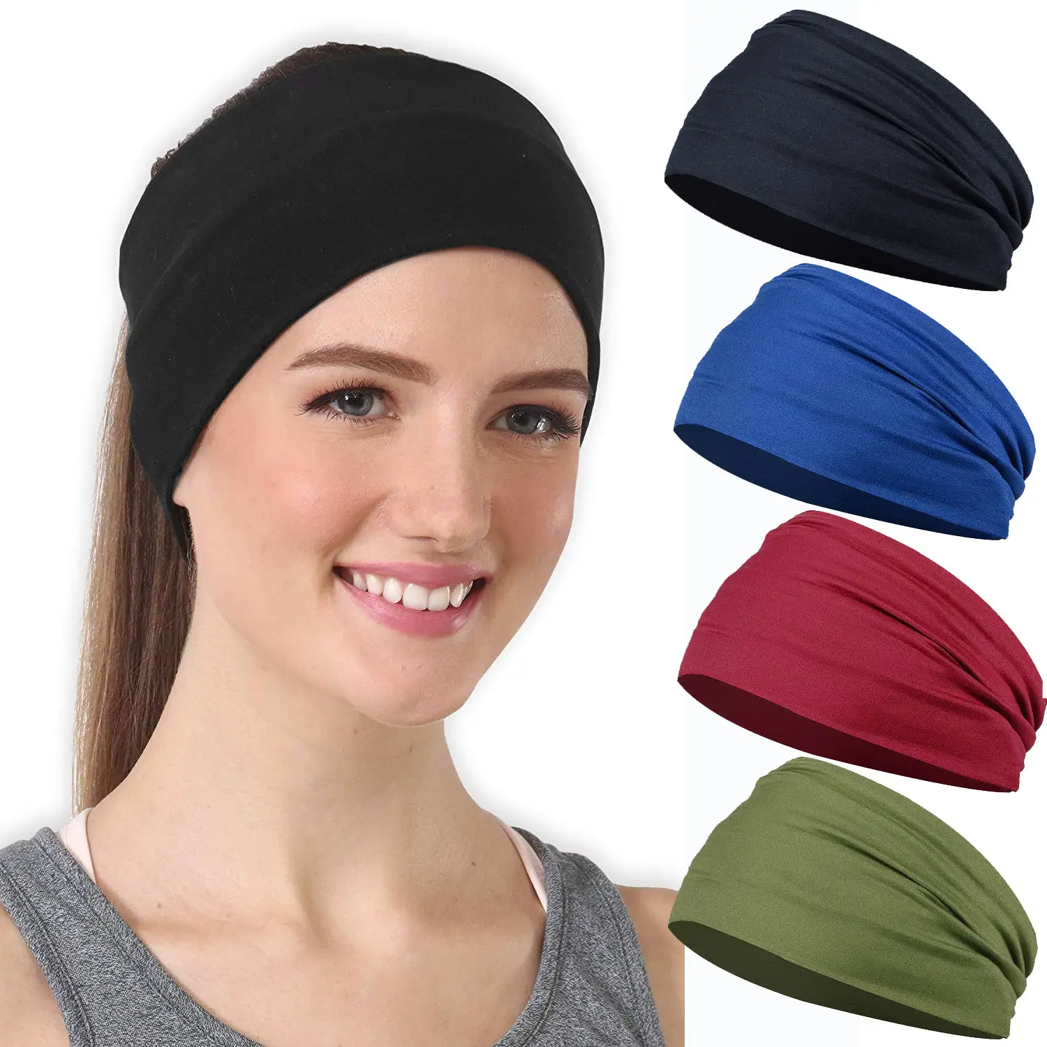Women's Retro Sweat-Absorbent Headband with Elastic Band - Image 17