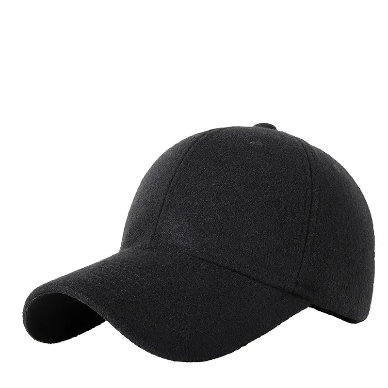 Men Wool Peaked Cap Warm Casual Large Beige - Image 7