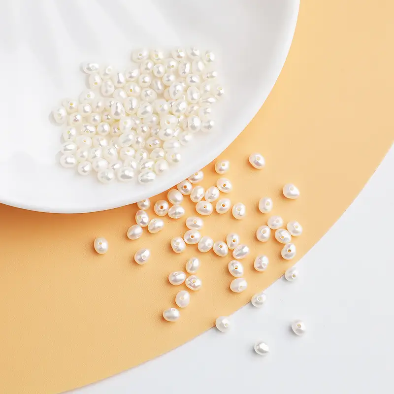 Natural Freshwater Pearl 3-4mm DIY Bracelet Chain - Image 2