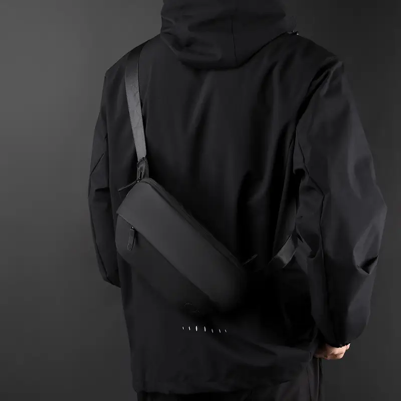 Men's Black Multi-Functional Waist Bag with Camera & Tablet - Image 6
