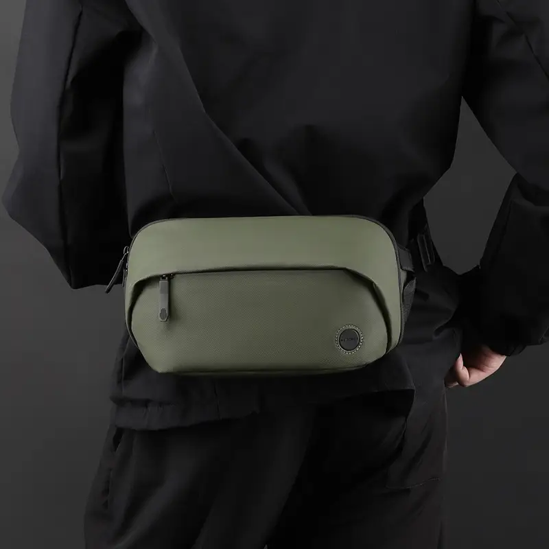 Men's Black Multi-Functional Waist Bag with Camera & Tablet - Image 7