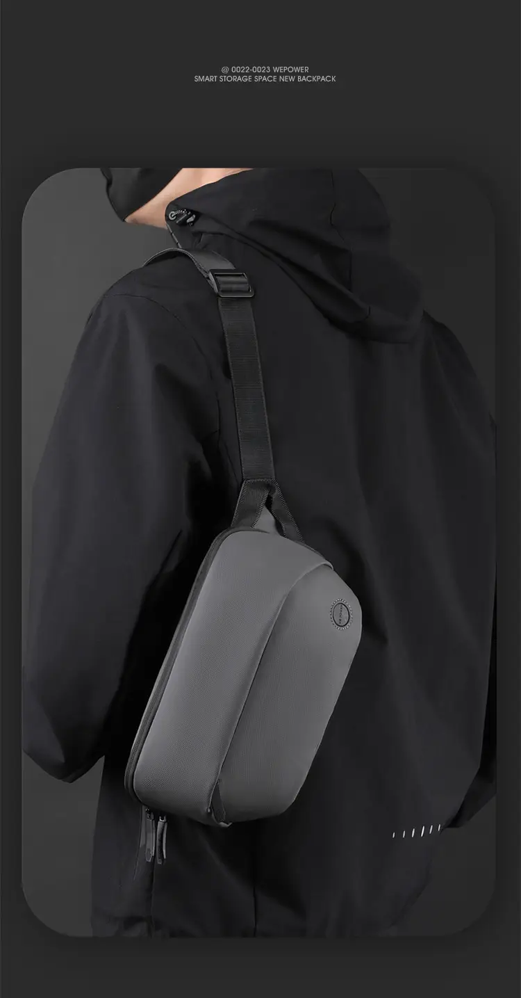 Men's Black Multi-Functional Waist Bag with Camera & Tablet — feature 14