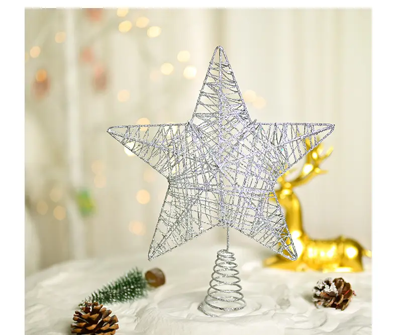 Golden 5-Pointed Star Christmas Tree Decoration — feature 7