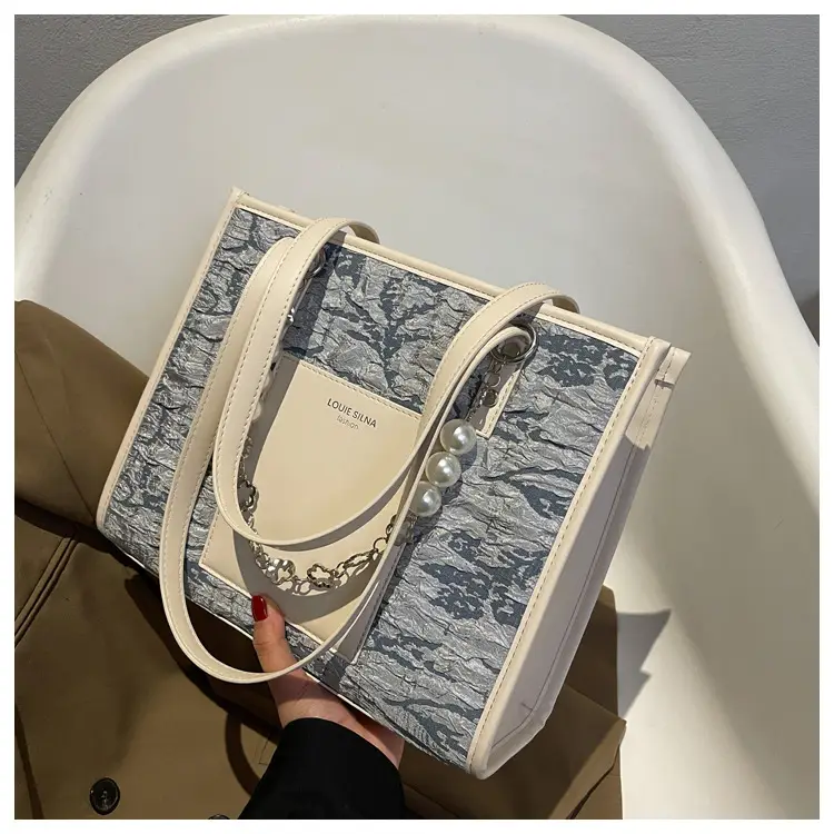 Pearl Chain Shoulder Bag for Women with Pearl Embroidery — feature 27