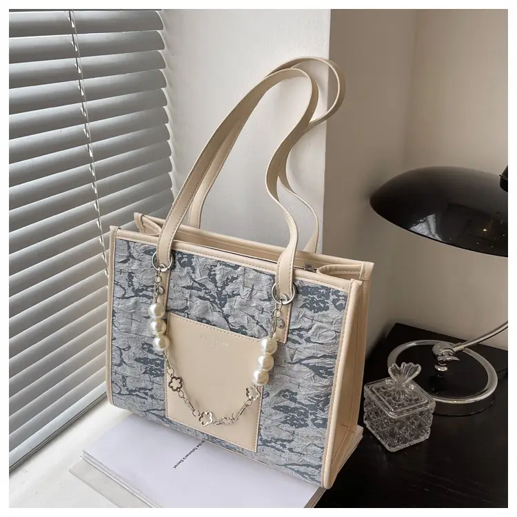 Pearl Chain Shoulder Bag for Women with Pearl Embroidery — feature 28