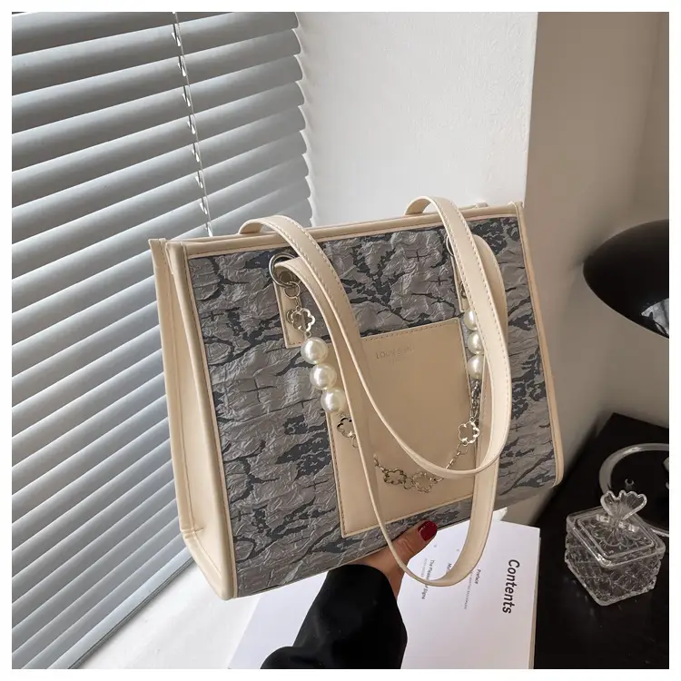 Pearl Chain Shoulder Bag for Women with Pearl Embroidery — feature 29