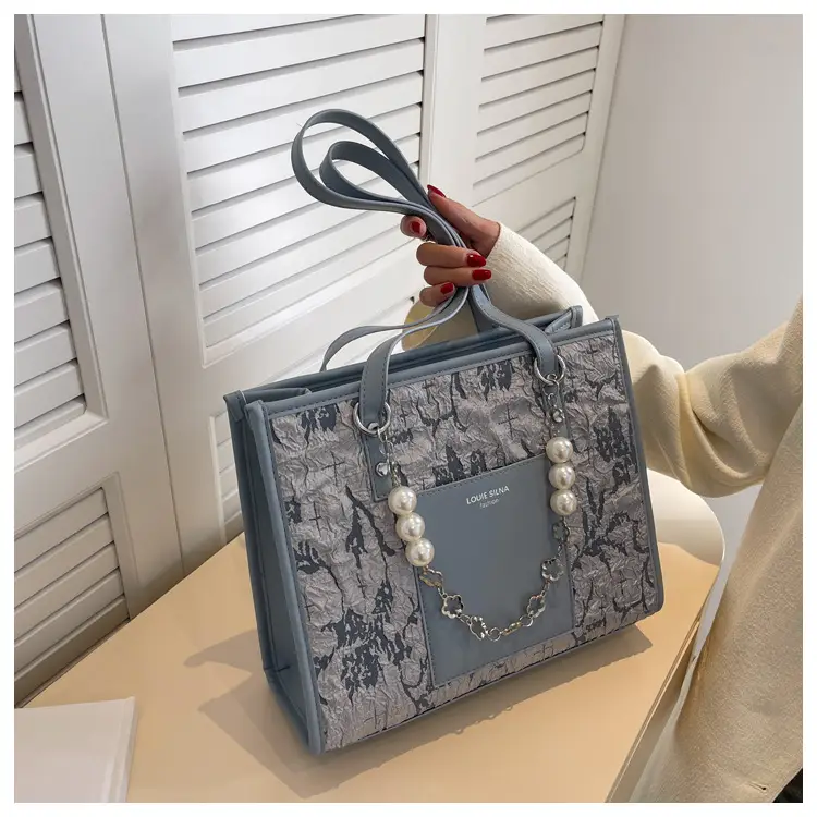 Pearl Chain Shoulder Bag for Women with Pearl Embroidery — feature 33