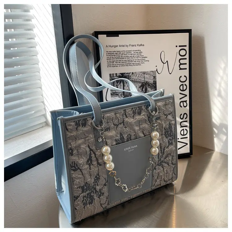 Pearl Chain Shoulder Bag for Women with Pearl Embroidery — feature 34