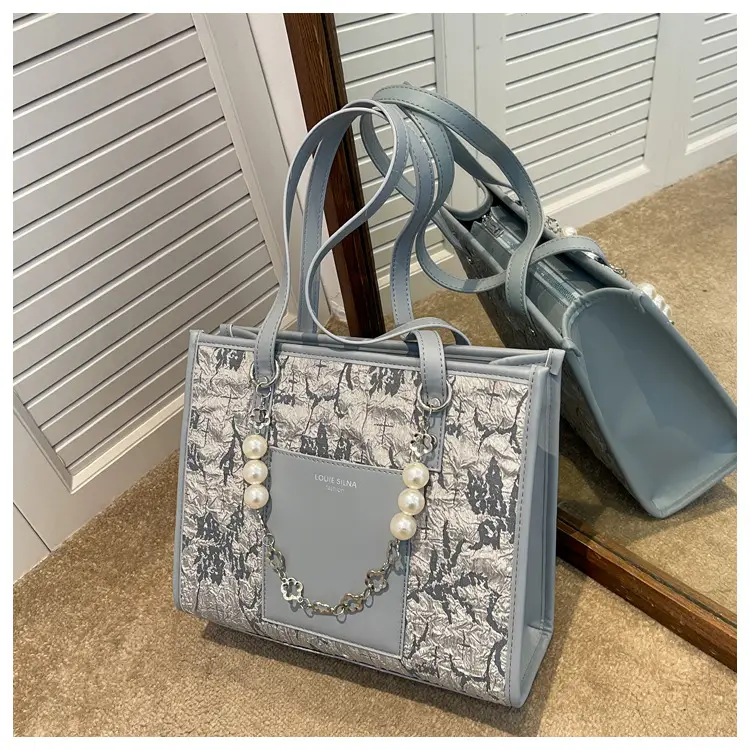 Pearl Chain Shoulder Bag for Women with Pearl Embroidery — feature 37