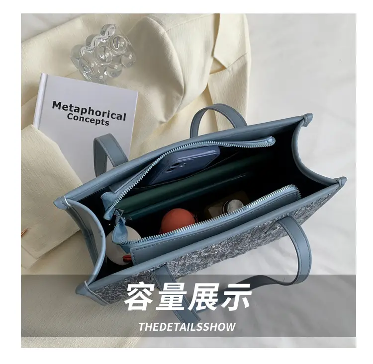 Pearl Chain Shoulder Bag for Women with Pearl Embroidery — feature 8
