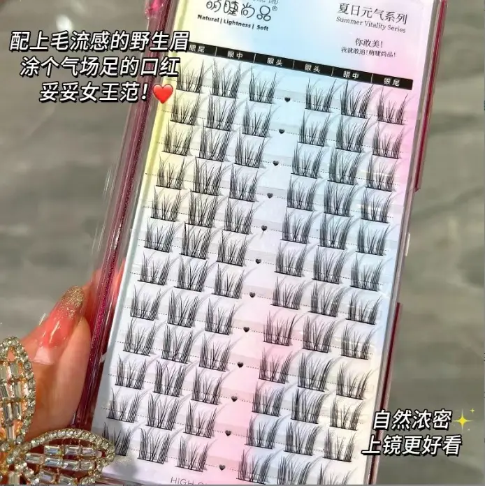 Cute W-Shaped False Eyelashes for Single Eye