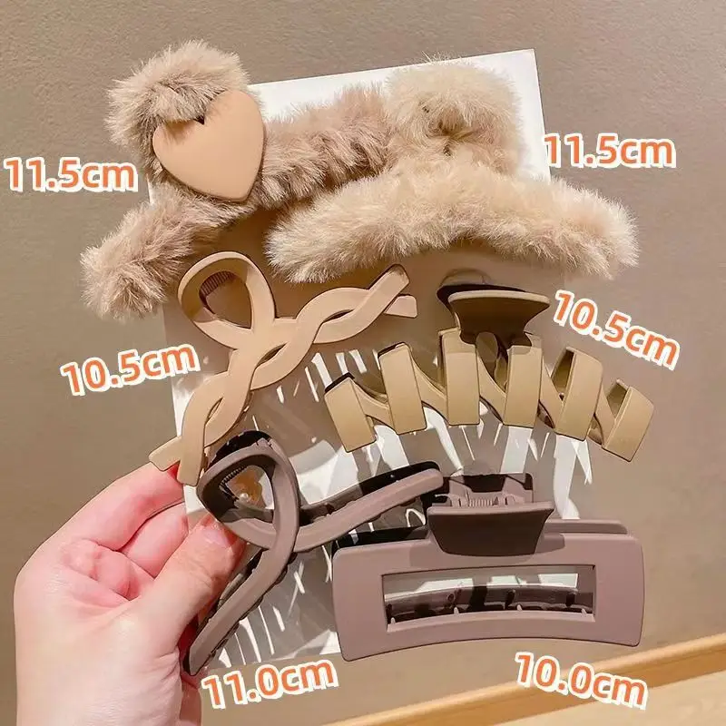 Plush Hair Clips for Women Men Winter Accessories 11.5cm - Image 5