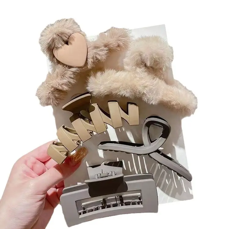 Plush Hair Clips for Women Men Winter Accessories 11.5cm - Image 8