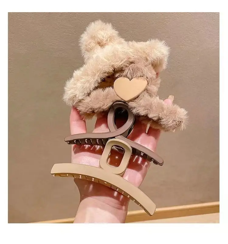 Plush Hair Clips for Women Men Winter Accessories 11.5cm — feature 12