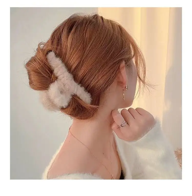 Plush Hair Clips for Women Men Winter Accessories 11.5cm — feature 13